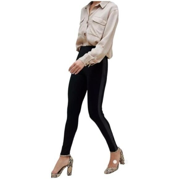 Stradivarius Legging with Faux Leather Side Band - Picture 7 of 7